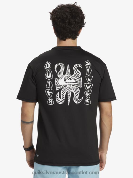 Quiksilver Men Mix Session UPF 50 Short Sleeve Surf Tee H2N4B318 black