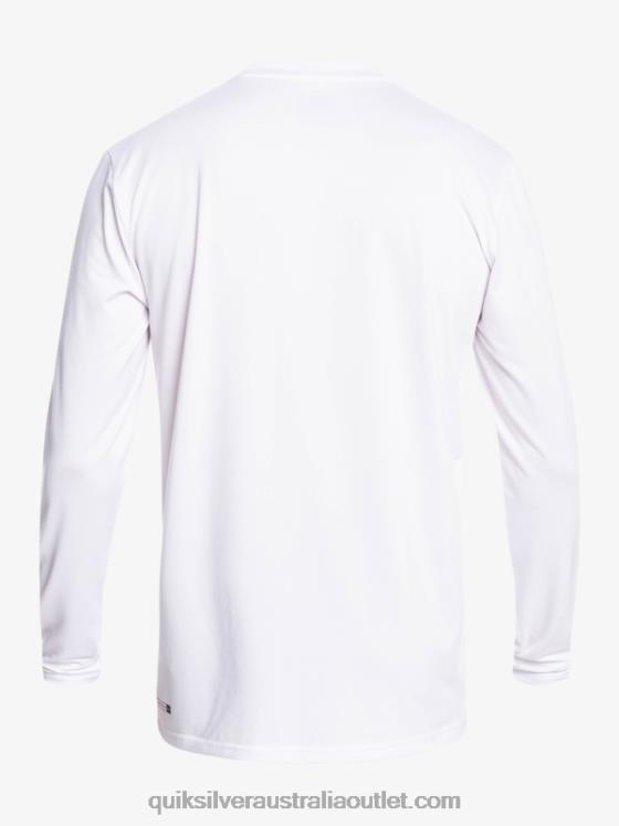 Quiksilver Men Omni Session Long Sleeve Upf 50 Surf T-Shirt H2N4B401 white