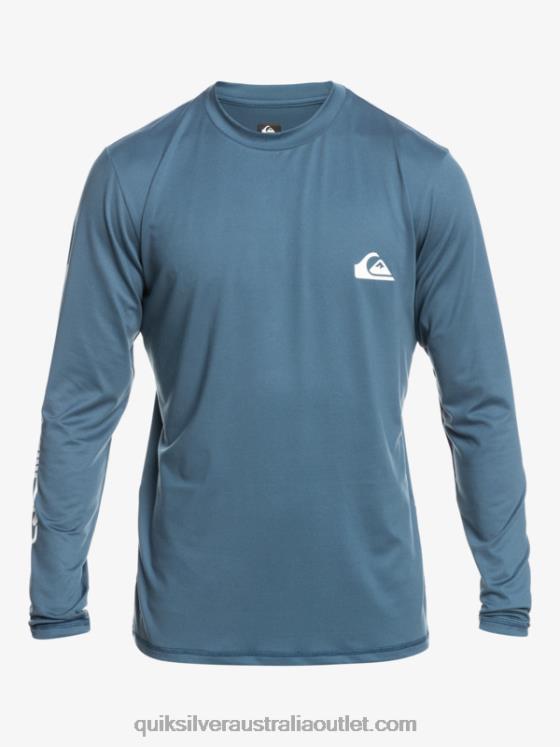 Quiksilver Men Omni Session Long Sleeve Upf 50 Surf T-Shirt H2N4B402 bering sea