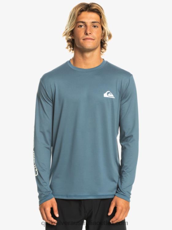 Quiksilver Men Omni Session Long Sleeve Upf 50 Surf T-Shirt H2N4B402 bering sea