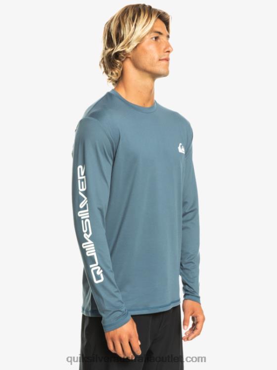 Quiksilver Men Omni Session Long Sleeve Upf 50 Surf T-Shirt H2N4B402 bering sea