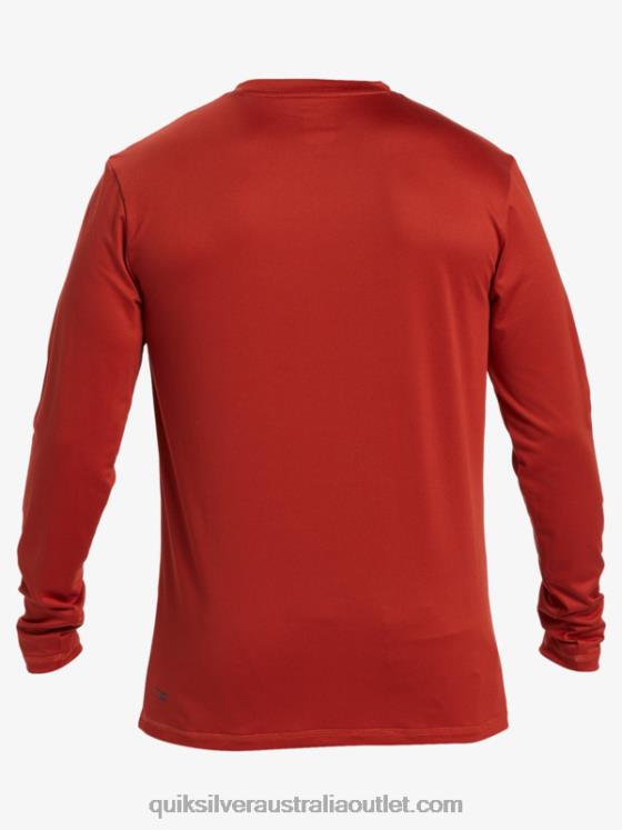 Quiksilver Men Omni Session Long Sleeve Upf 50 Surf T-Shirt H2N4B403 red ochre