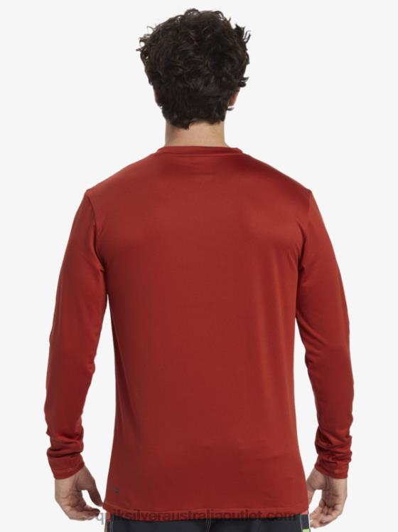 Quiksilver Men Omni Session Long Sleeve Upf 50 Surf T-Shirt H2N4B403 red ochre