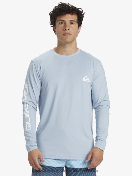 Quiksilver Men Omni Session Long Sleeve Upf 50 Surf T-Shirt H2N4B404 celestial blue