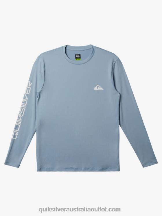 Quiksilver Men Omni Session Long Sleeve Upf 50 Surf T-Shirt H2N4B404 celestial blue