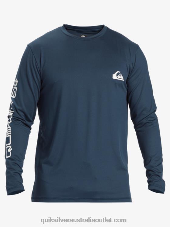 Quiksilver Men Omni Session Long Sleeve Upf 50 Surf T-Shirt H2N4B405 midnight navy