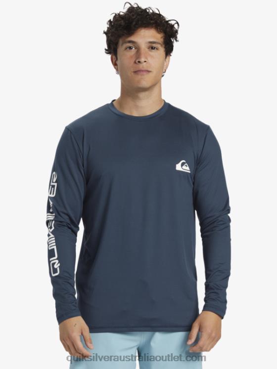 Quiksilver Men Omni Session Long Sleeve Upf 50 Surf T-Shirt H2N4B405 midnight navy