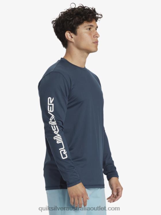 Quiksilver Men Omni Session Long Sleeve Upf 50 Surf T-Shirt H2N4B405 midnight navy