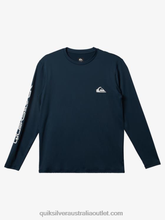 Quiksilver Men Omni Session Long Sleeve Upf 50 Surf T-Shirt H2N4B405 midnight navy