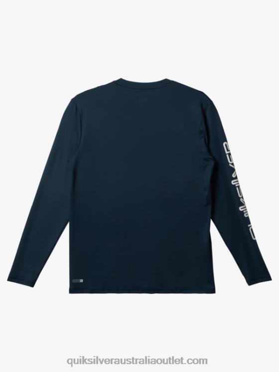 Quiksilver Men Omni Session Long Sleeve Upf 50 Surf T-Shirt H2N4B405 midnight navy
