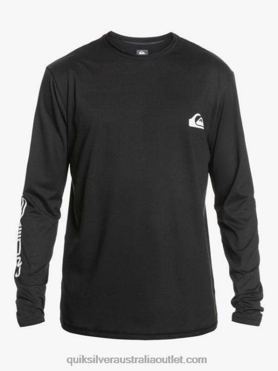 Quiksilver Men Omni Session Long Sleeve Upf 50 Surf T-Shirt H2N4B406 black