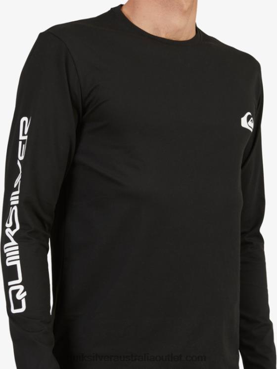Quiksilver Men Omni Session Long Sleeve Upf 50 Surf T-Shirt H2N4B406 black