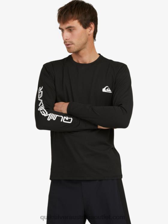 Quiksilver Men Omni Session Long Sleeve Upf 50 Surf T-Shirt H2N4B406 black