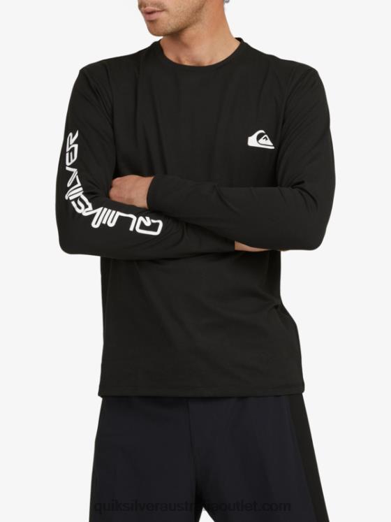 Quiksilver Men Omni Session Long Sleeve Upf 50 Surf T-Shirt H2N4B406 black