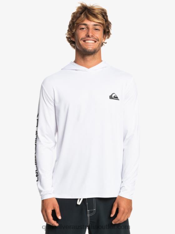 Quiksilver Men Omni Session UPF 50 Long Sleeve Surf Tee H2N4B769 white