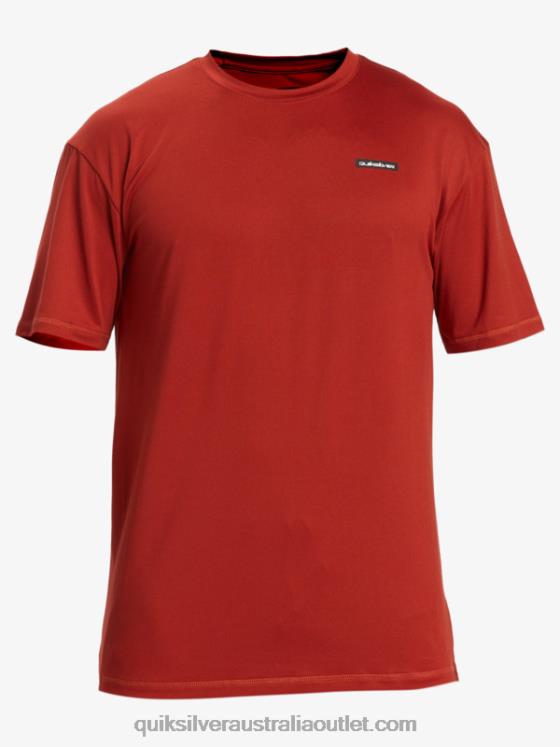 Quiksilver Men Omni Session UPF 50 Short Sleeve Surf Tee H2N4B539 red ochre