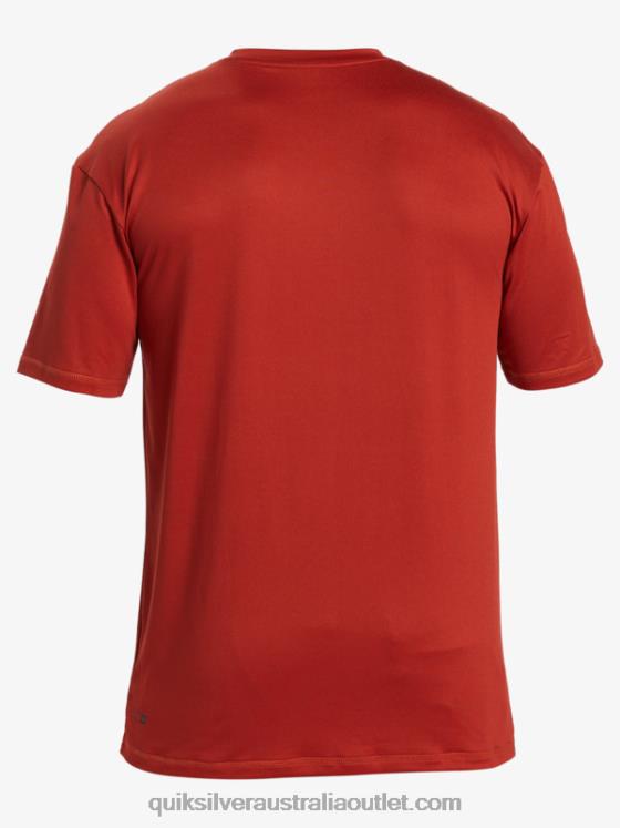 Quiksilver Men Omni Session UPF 50 Short Sleeve Surf Tee H2N4B539 red ochre