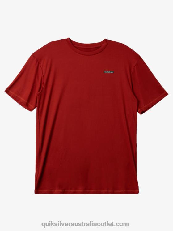 Quiksilver Men Omni Session UPF 50 Short Sleeve Surf Tee H2N4B539 red ochre
