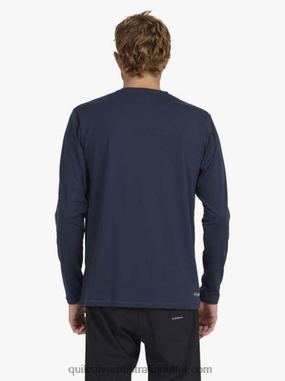Quiksilver Men Solid Streak Long Sleeve UPF 50 Surf T-Shirt H2N4B1582 navy blazer