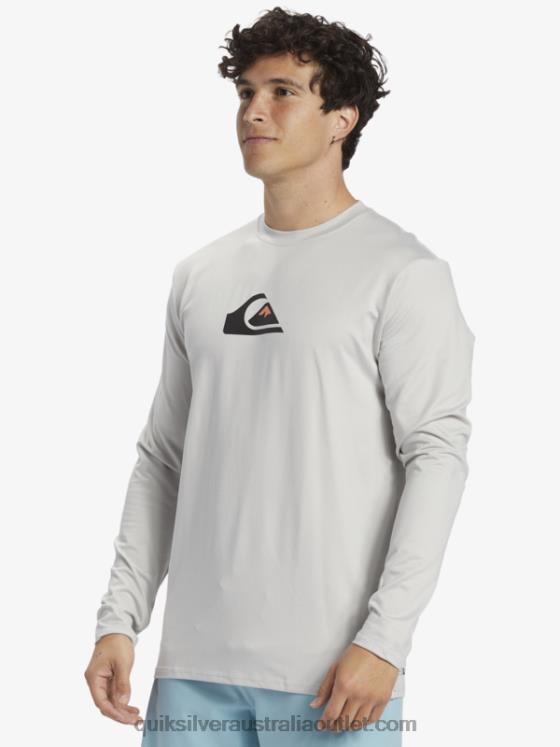 Quiksilver Men Solid Streak Long Sleeve UPF 50 Surf Tee H2N4B840 gray violet