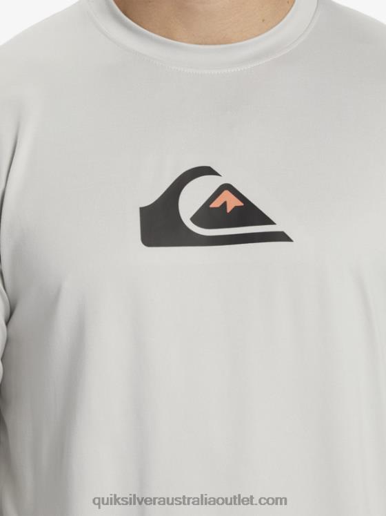 Quiksilver Men Solid Streak Long Sleeve UPF 50 Surf Tee H2N4B840 gray violet