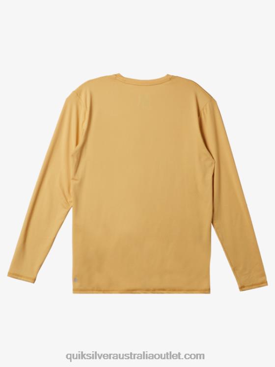 Quiksilver Men Solid Streak Long Sleeve UPF 50 Surf Tee H2N4B843 wheat