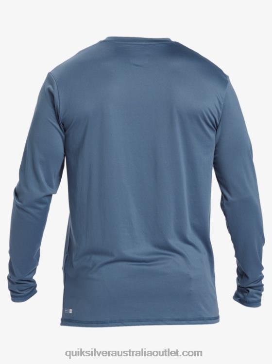 Quiksilver Men Solid Streak Long Sleeve UPF 50 Surf Tee H2N4B844 bering sea