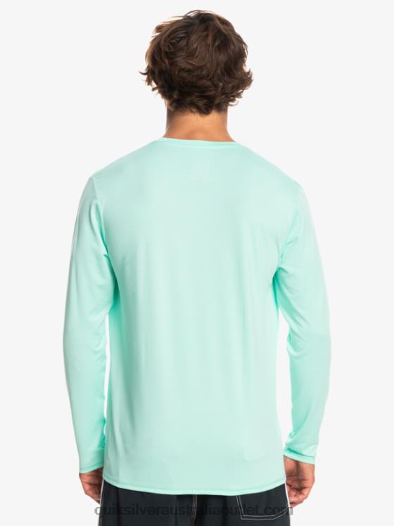 Quiksilver Men Solid Streak Long Sleeve UPF 50 Surf Tee H2N4B845 beach glass
