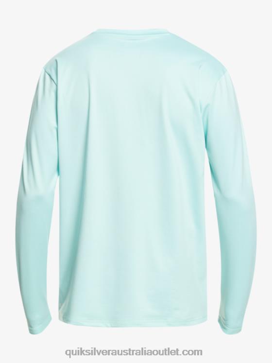 Quiksilver Men Solid Streak Long Sleeve UPF 50 Surf Tee H2N4B846 angel blue
