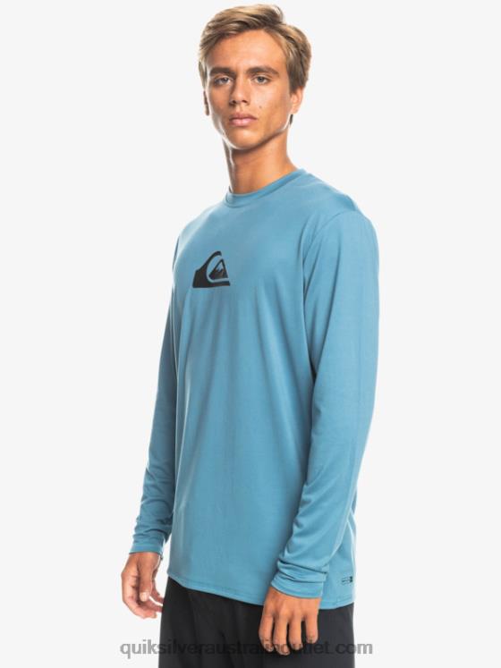 Quiksilver Men Solid Streak Long Sleeve UPF 50 Surf Tee H2N4B847 provencial