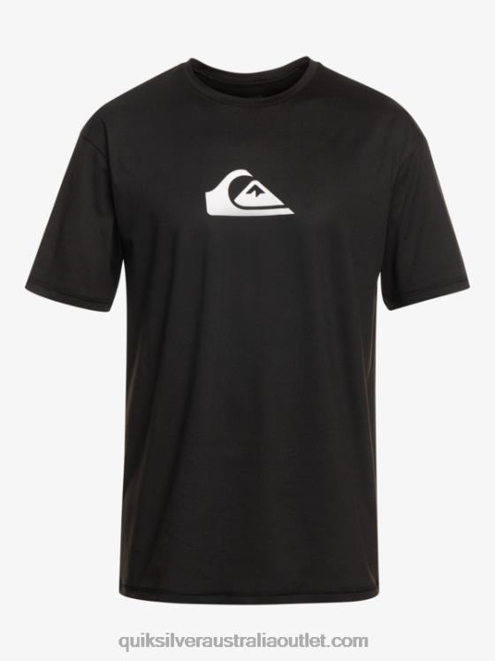 Quiksilver Men Solid Streak Short Sleeve UPF 50 Surf Tee H2N4B882 black