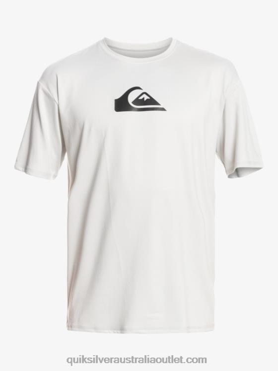 Quiksilver Men Solid Streak Short Sleeve UPF 50 Surf Tee H2N4B884 gray violet