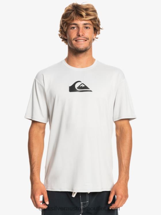 Quiksilver Men Solid Streak Short Sleeve UPF 50 Surf Tee H2N4B884 gray violet