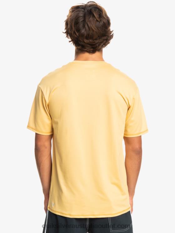 Quiksilver Men Solid Streak Short Sleeve UPF 50 Surf Tee H2N4B887 wheat