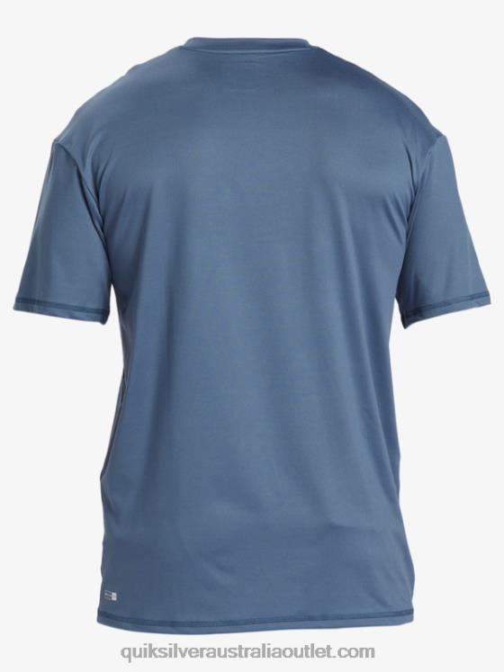 Quiksilver Men Solid Streak Short Sleeve UPF 50 Surf Tee H2N4B888 bering sea