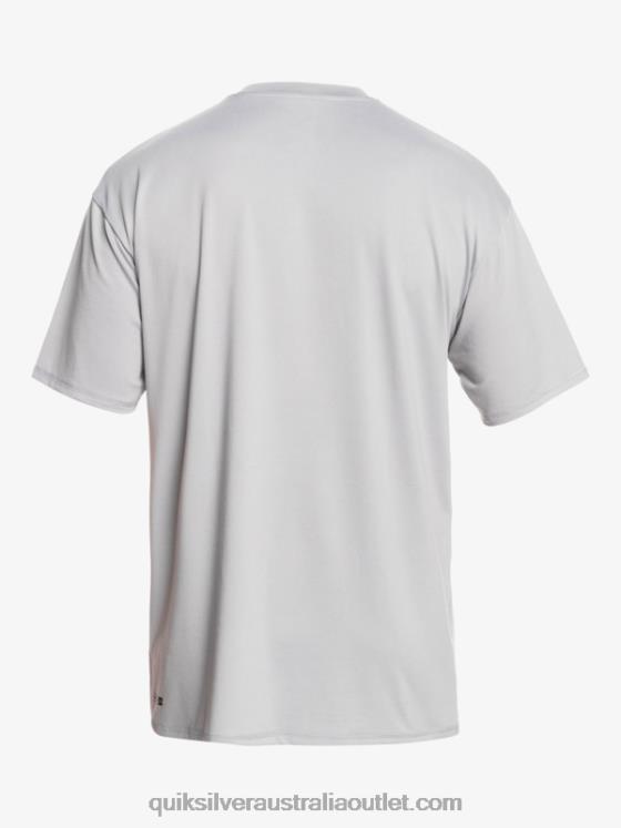 Quiksilver Men Solid Streak Short Sleeve UPF 50 Surf Tee H2N4B890 sleet