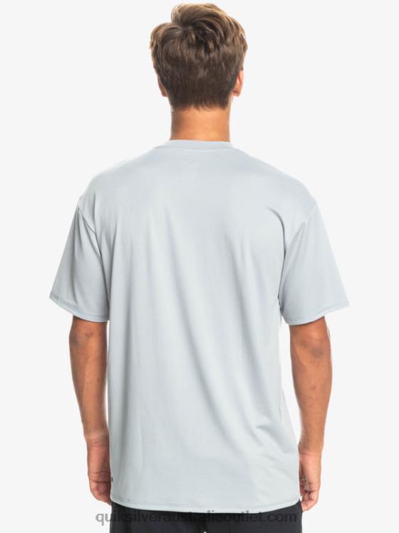 Quiksilver Men Solid Streak Short Sleeve UPF 50 Surf Tee H2N4B890 sleet