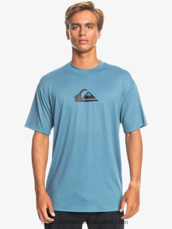 Quiksilver Men Solid Streak Short Sleeve UPF 50 Surf Tee H2N4B891 provencial