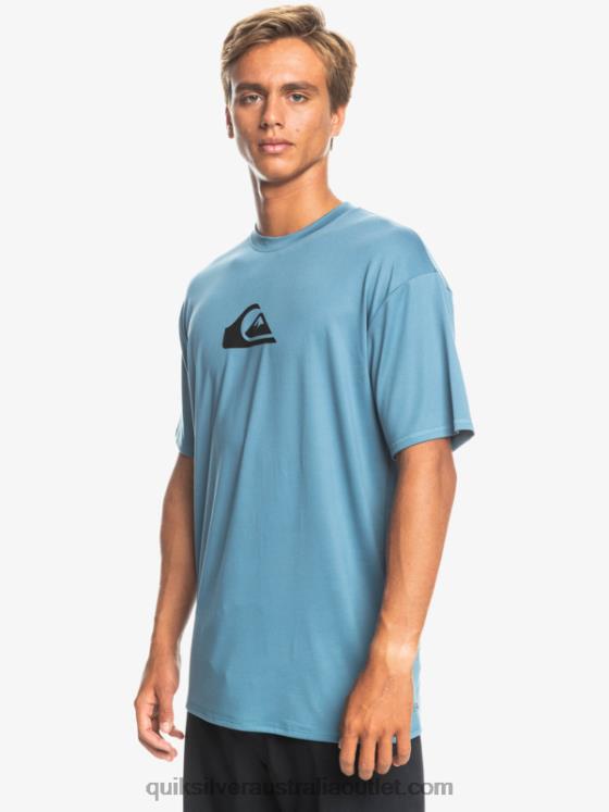 Quiksilver Men Solid Streak Short Sleeve UPF 50 Surf Tee H2N4B891 provencial