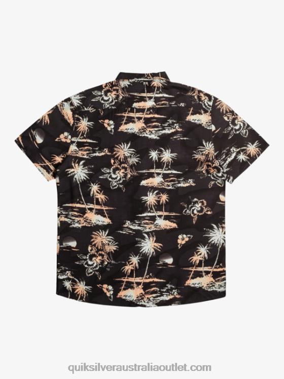 Quiksilver Men Airflow Cotton Short Sleeve Shirt H2N4B1369 black airflow