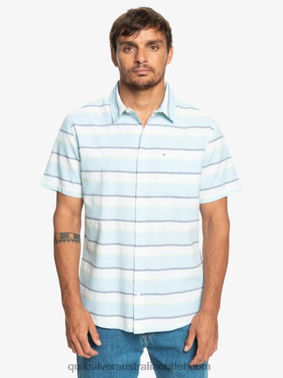 Quiksilver Men Cali Sunrise Short Sleeve Shirt H2N4B1206 white cali sunrise 231