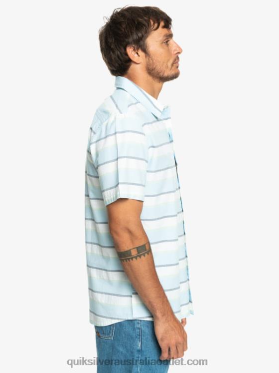 Quiksilver Men Cali Sunrise Short Sleeve Shirt H2N4B1206 white cali sunrise 231