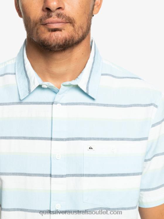 Quiksilver Men Cali Sunrise Short Sleeve Shirt H2N4B1206 white cali sunrise 231