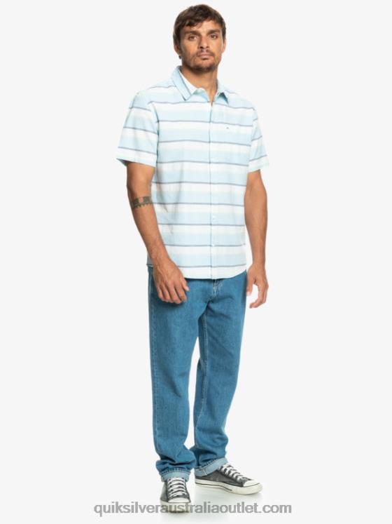 Quiksilver Men Cali Sunrise Short Sleeve Shirt H2N4B1206 white cali sunrise 231