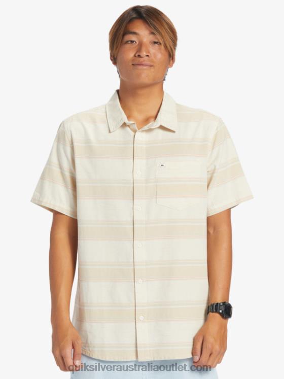 Quiksilver Men Cali Sunrise Short Sleeve Shirt H2N4B445 birch cali str