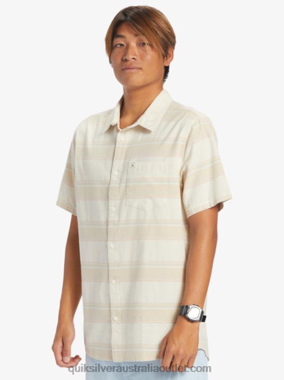 Quiksilver Men Cali Sunrise Short Sleeve Shirt H2N4B445 birch cali str