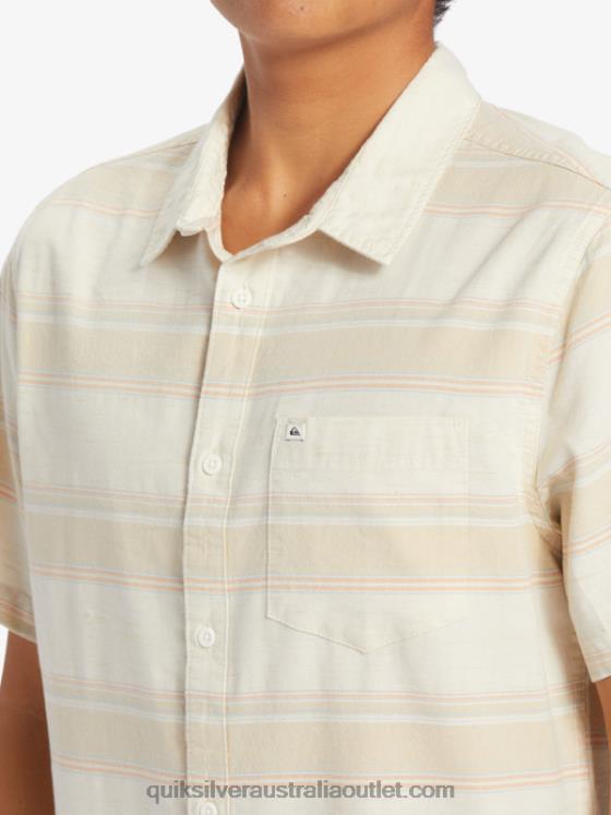 Quiksilver Men Cali Sunrise Short Sleeve Shirt H2N4B445 birch cali str