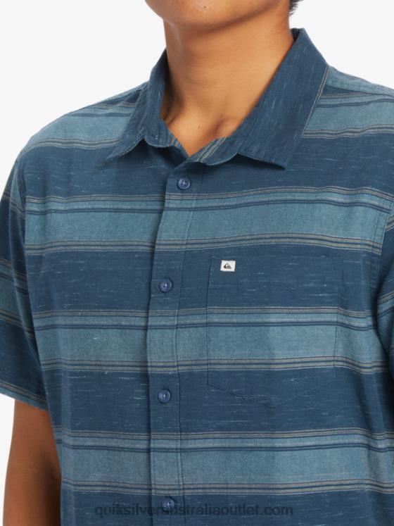 Quiksilver Men Cali Sunrise Short Sleeve Shirt H2N4B446 midnight navy cali str