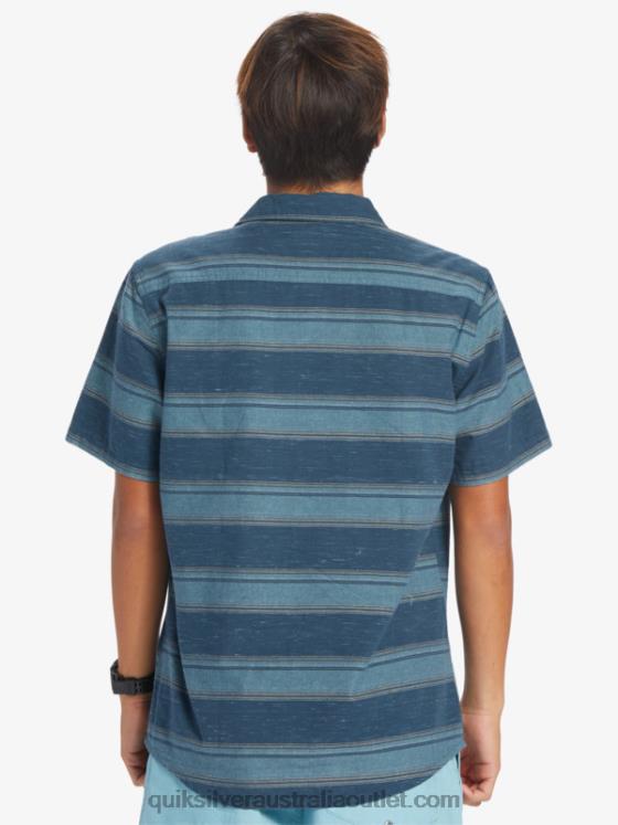 Quiksilver Men Cali Sunrise Short Sleeve Shirt H2N4B446 midnight navy cali str