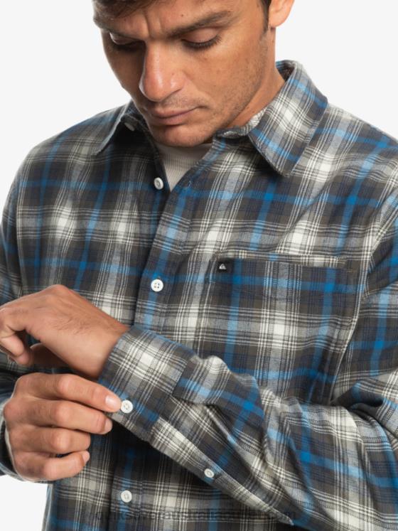 Quiksilver Men Cramond Stretch Long Sleeve Shirt H2N4B1048 grape leaf cramond